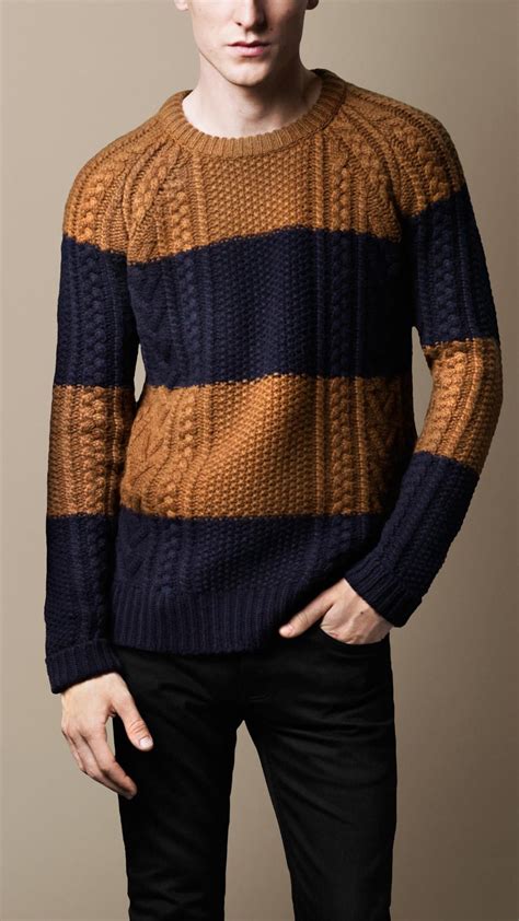 burberry pullover mens blue